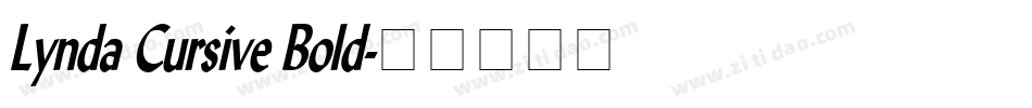 Lynda Cursive Bold字体转换